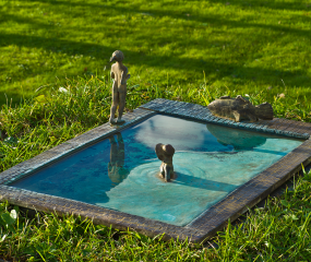 Poolside Sculpture by Shelly Fireman